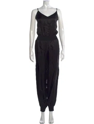 Pre-owned Cinq À Sept V-neck Jumpsuit W/ Tags In Black