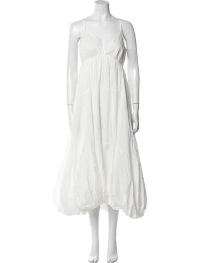 Pre-owned Cinq À Sept V-neck Long Dress In Multi