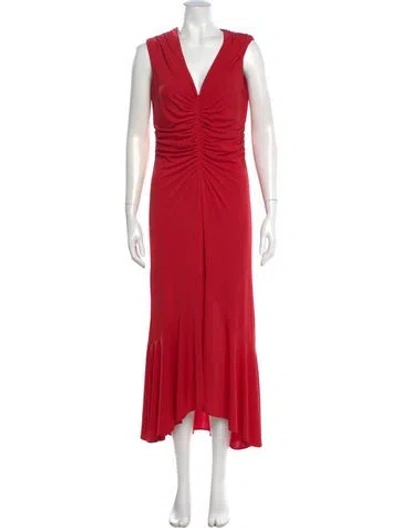 Pre-owned Cinq À Sept V-neck Long Dress W/ Tags In Pink