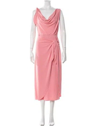Pre-owned Cinq À Sept V-neck Long Dress W/ Tags In Pink