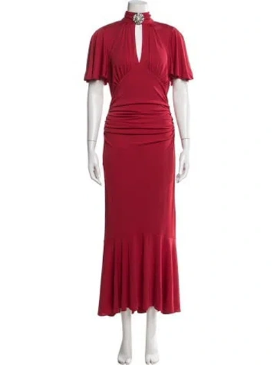 Pre-owned Cinq À Sept V-neck Long Dress W/ Tags In Red