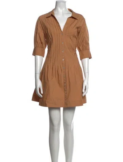 Pre-owned Cinq À Sept V-neck Mini Dress In Neutrals
