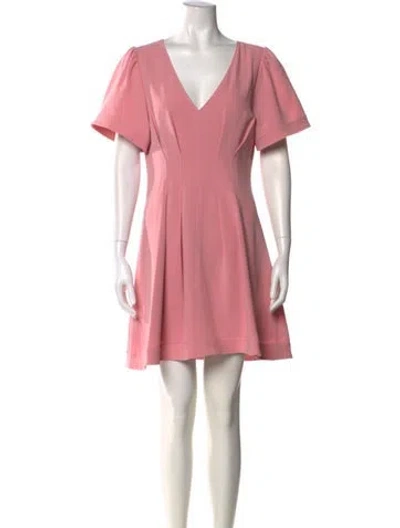 Pre-owned Cinq À Sept V-neck Mini Dress In Pink