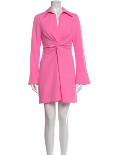 Pre-owned Cinq À Sept V-neck Mini Dress In Pink