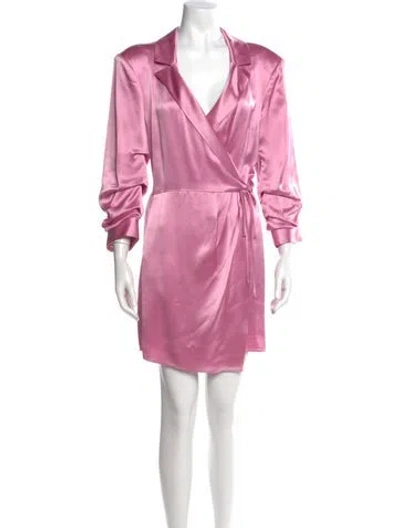 Pre-owned Cinq À Sept V-neck Mini Dress In Pink