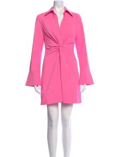 Pre-owned Cinq À Sept V-neck Mini Dress In Pink