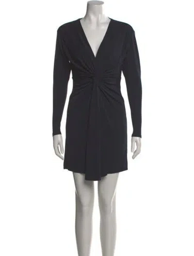 Pre-owned Cinq À Sept V-neck Mini Dress W/ Tags In Black