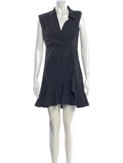 Pre-owned Cinq À Sept V-neck Mini Dress W/ Tags In Blue