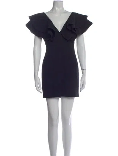 Pre-owned Cinq À Sept V-neck Mini Dress W/ Tags In Blue