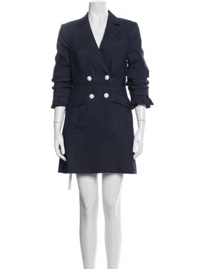 Pre-owned Cinq À Sept V-neck Mini Dress W/ Tags In Blue