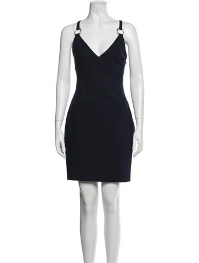 Pre-owned Cinq À Sept V-neck Mini Dress W/ Tags In Blue