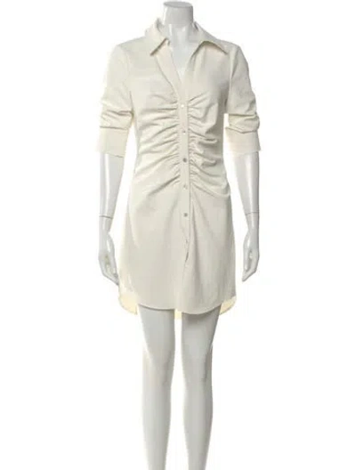 Pre-owned Cinq À Sept V-neck Mini Dress W/ Tags In Neutral