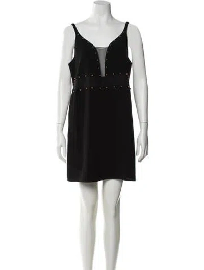 Pre-owned Cinq À Sept V-neck Mini Dress In White