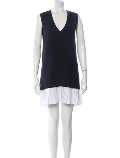 Pre-owned Cinq À Sept V-neck Sweater In Black