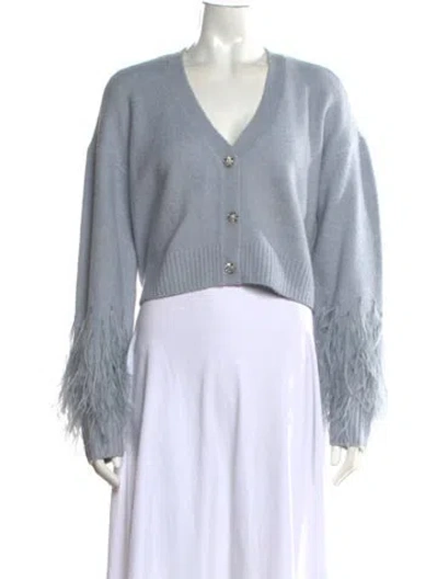 Pre-owned Cinq À Sept V-neck Sweater In Blue