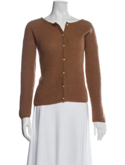 Pre-owned Cinq À Sept V-neck Sweater In Brown