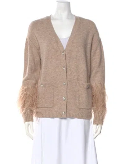 Pre-owned Cinq À Sept V-neck Sweater In Brown