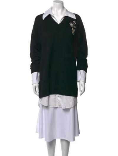 Pre-owned Cinq À Sept V-neck Sweater In Multi