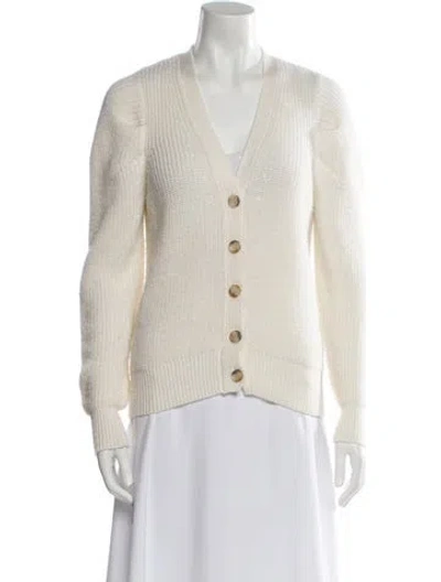 Pre-owned Cinq À Sept V-neck Sweater In Neutral
