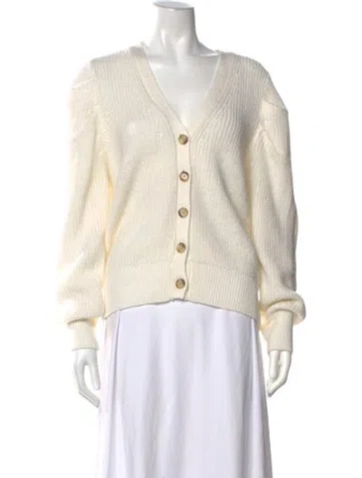 Pre-owned Cinq À Sept V-neck Sweater In Neutral
