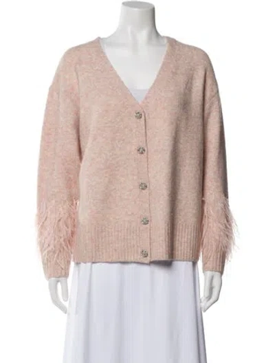Pre-owned Cinq À Sept V-neck Sweater In Pink