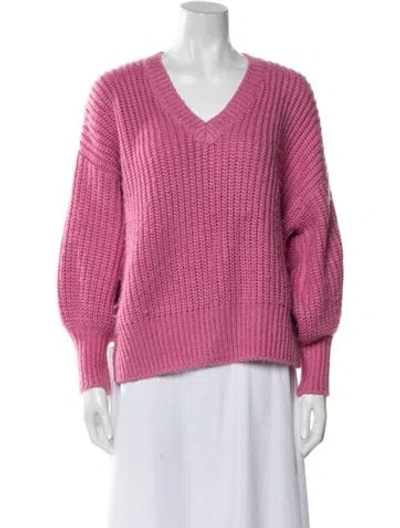 Pre-owned Cinq À Sept V-neck Sweater In Pink
