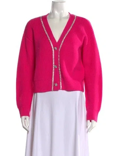 Pre-owned Cinq À Sept V-neck Sweater In Pink