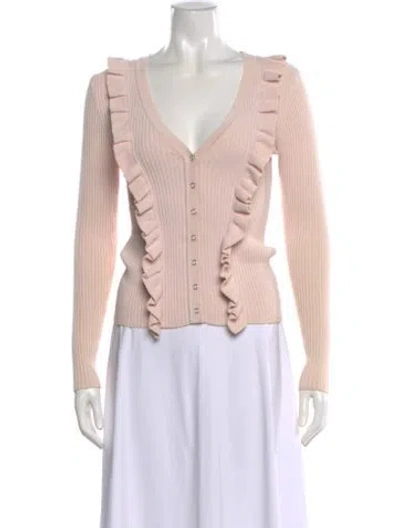 Pre-owned Cinq À Sept V-neck Sweater In Pink