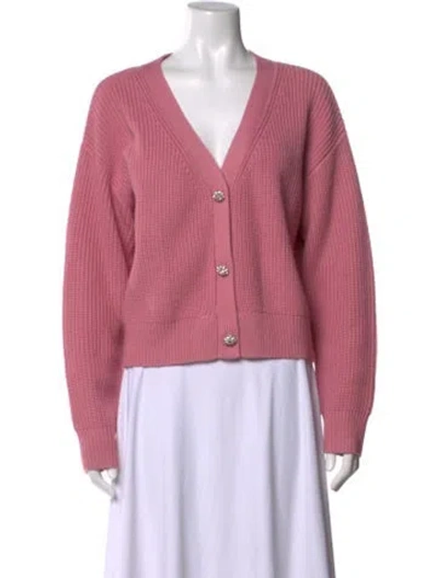 Pre-owned Cinq À Sept V-neck Sweater In Pink