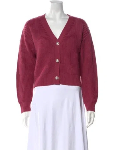Pre-owned Cinq À Sept V-neck Sweater In Pink