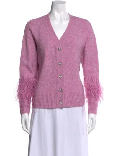 Pre-owned Cinq À Sept V-neck Sweater In Purple