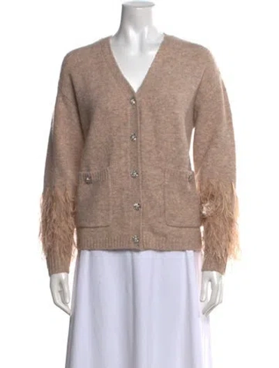 Pre-owned Cinq À Sept V-neck Sweater W/ Tags In Neutrals