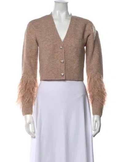 Pre-owned Cinq À Sept V-neck Sweater W/ Tags In Neutrals
