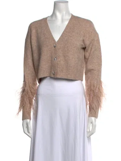 Pre-owned Cinq À Sept V-neck Sweater W/ Tags In Neutrals