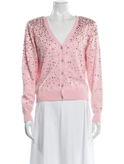 Pre-owned Cinq À Sept V-neck Sweater W/ Tags In Pink