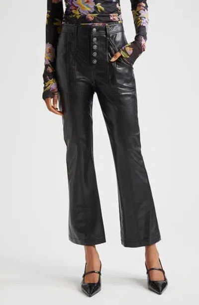 CINQ À SEPT CINQ À SEPT WALLACE FAUX LEATHER CROP PANTS