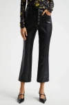 Cinq À Sept Wallace Faux Leather Bootcut Ankle Pants In Black
