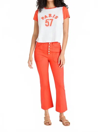 Cinq À Sept Wallace Jeans In Cherry Tomato In Orange