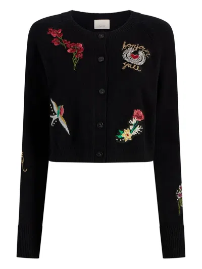 Cinq À Sept Western Amour Millie Cardigan In Black