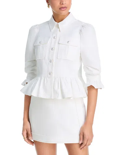 Cinq À Sept Cinq A Sept White Denim Delanie Jacket
