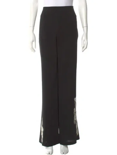 Pre-owned Cinq À Sept Wide Leg Pants In Black