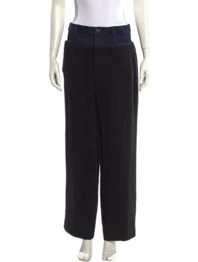 Pre-owned Cinq À Sept Wide Leg Pants In Black