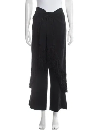Pre-owned Cinq À Sept Wide Leg Pants In Black