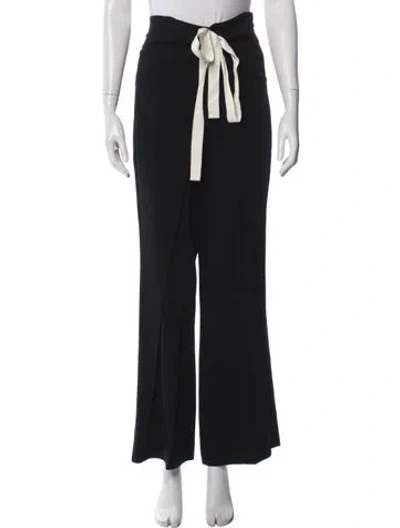 Pre-owned Cinq À Sept Wide Leg Pants In Black
