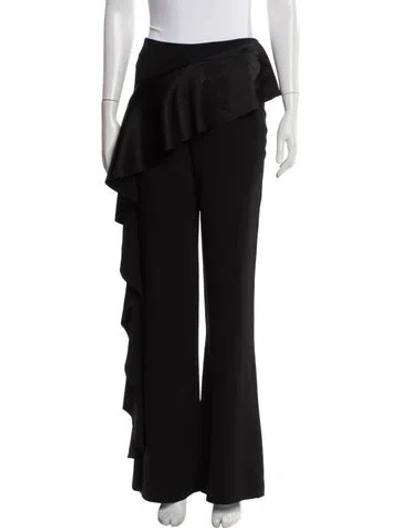 Pre-owned Cinq À Sept Wide Leg Pants In Black