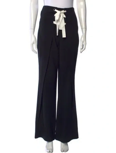 Pre-owned Cinq À Sept Wide Leg Pants In Black