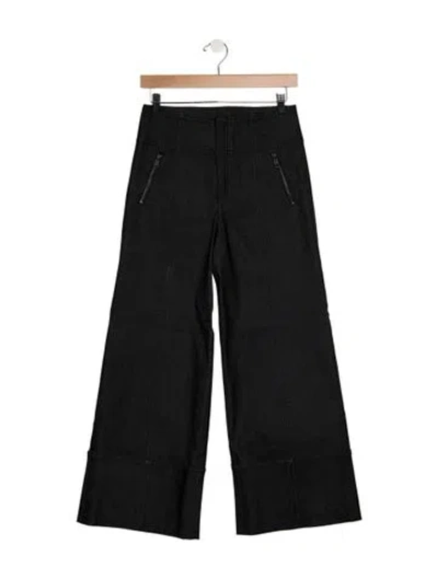 Pre-owned Cinq À Sept Wide Leg Pants In Black