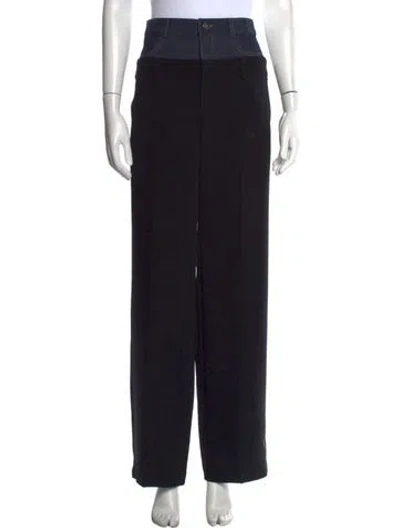 Pre-owned Cinq À Sept Wide Leg Pants In Black