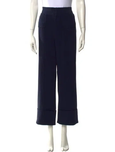 Pre-owned Cinq À Sept Wide Leg Pants In Blue