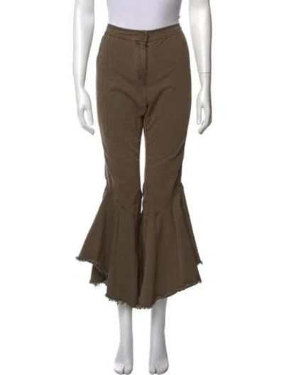 Pre-owned Cinq À Sept Wide Leg Pants In Brown